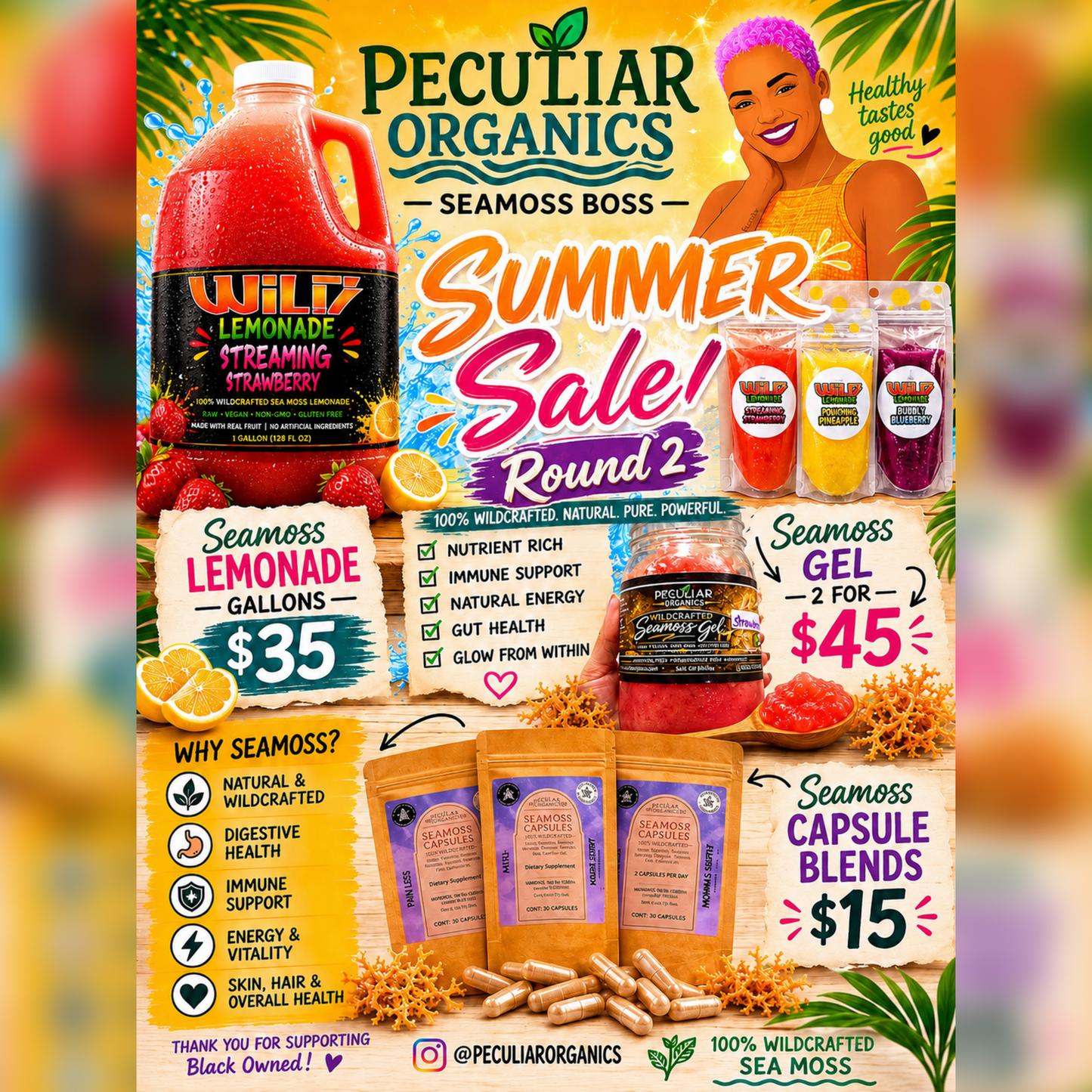 Peculiar Organics - SeaMoss Gel  *** EXPRESS SHIPPING RECOMMENDED